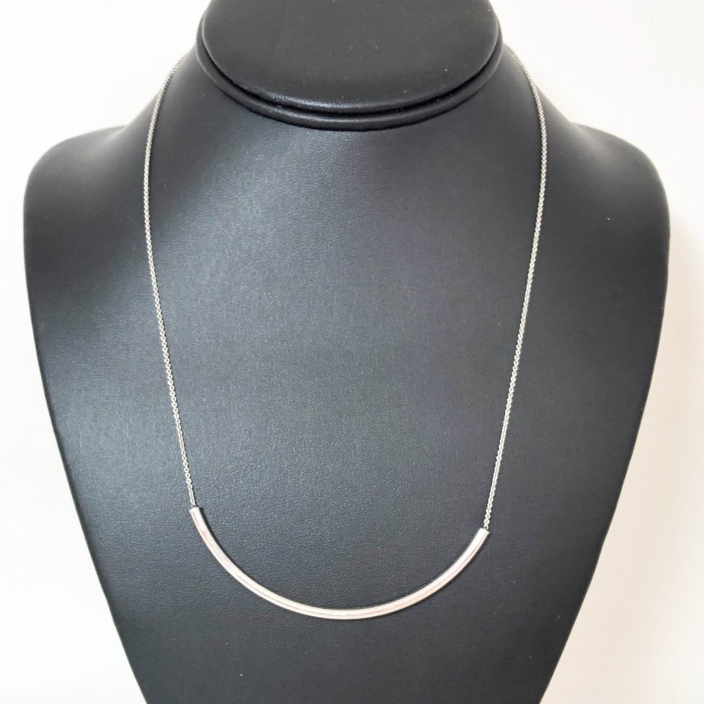 Sterling Silver Bar Necklace with Extender Chain